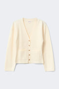 14+ sculpture knitted top - Gardenia