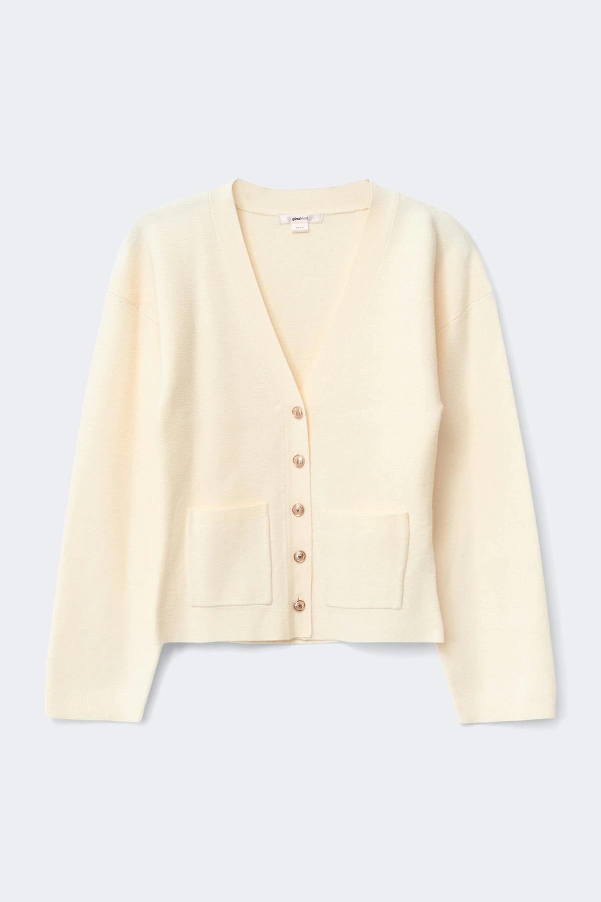 14+ sculpture knitted top - Gardenia