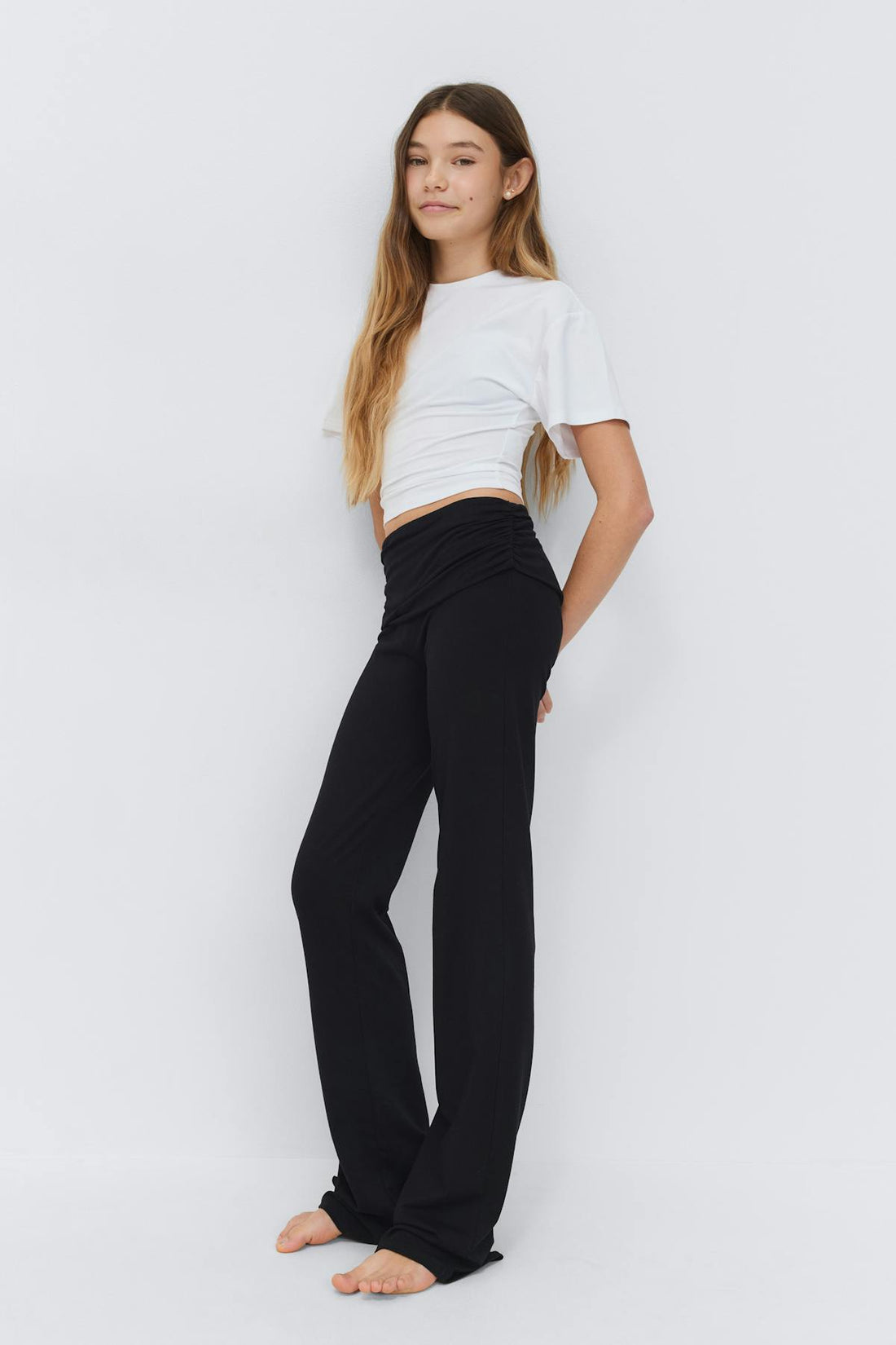 Y low waist flare trousers - Noir