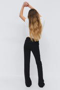 Y low waist flare trousers - Noir