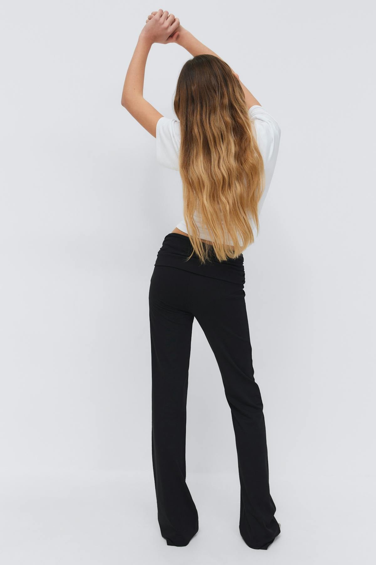 Y low waist flare trousers - Noir