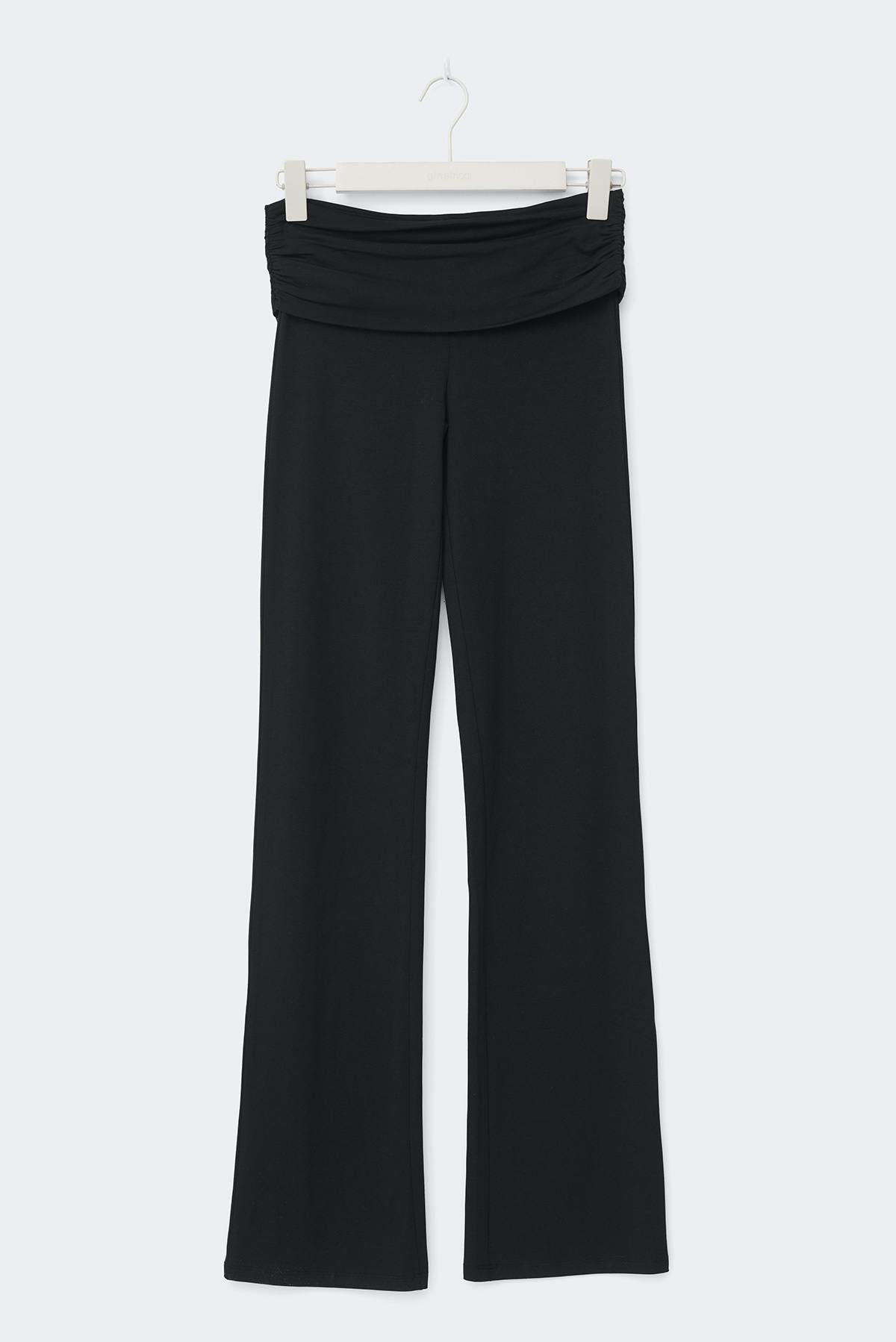 Y low waist flare trousers - Noir