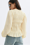 Smock blouse - Blanc cassé