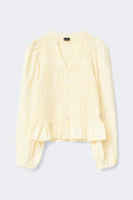 Smock blouse - Blanc cassé
