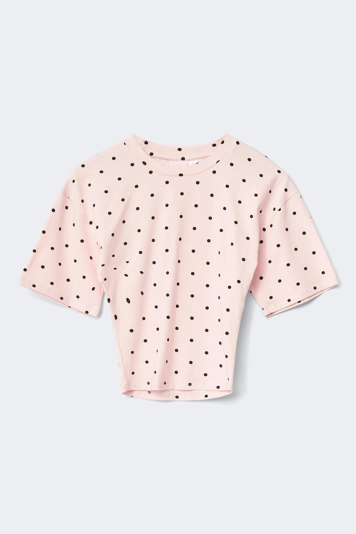 14+ fitted tee - Pink dot