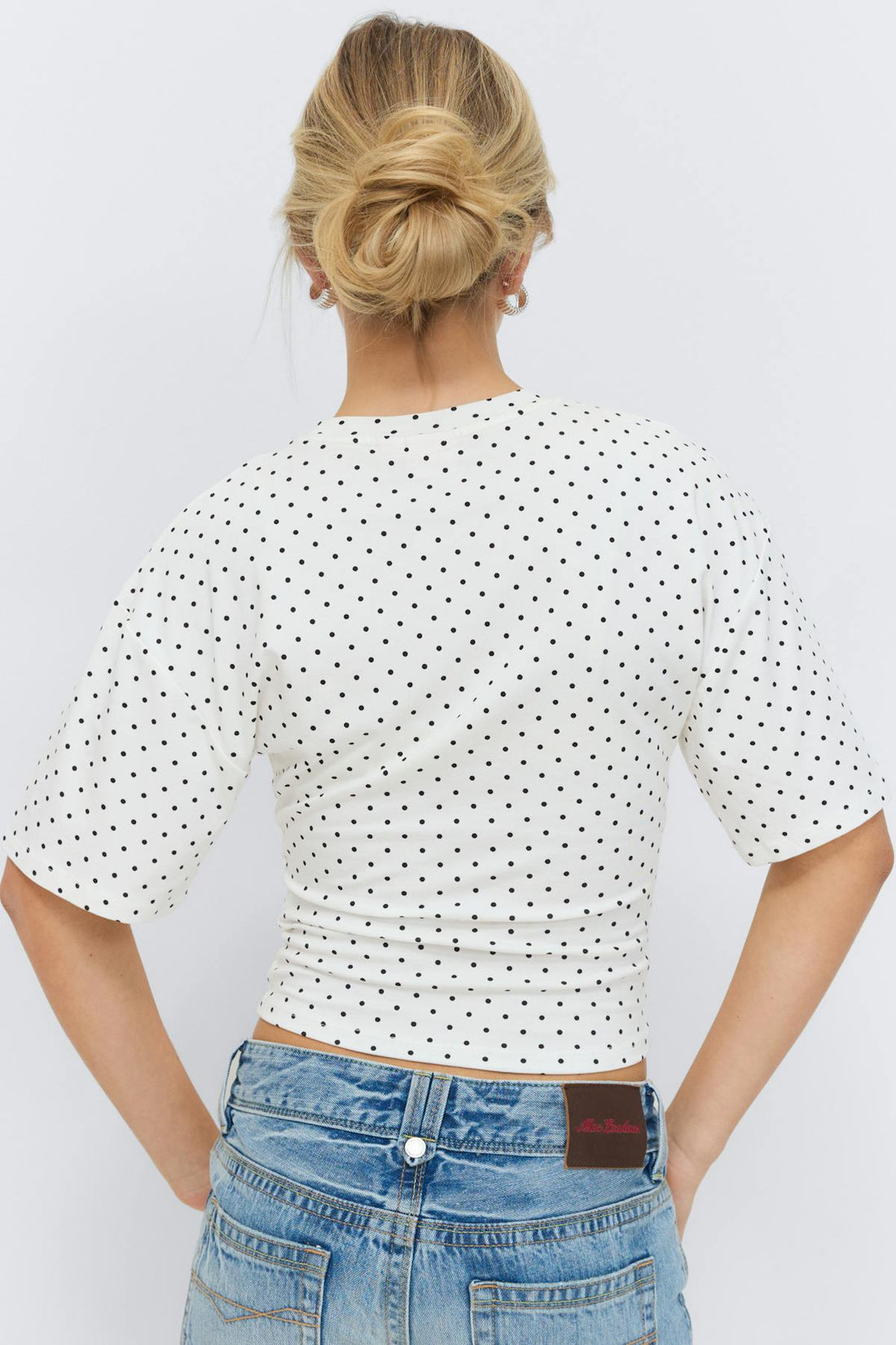 14+ fitted tee - Offwhite/dot