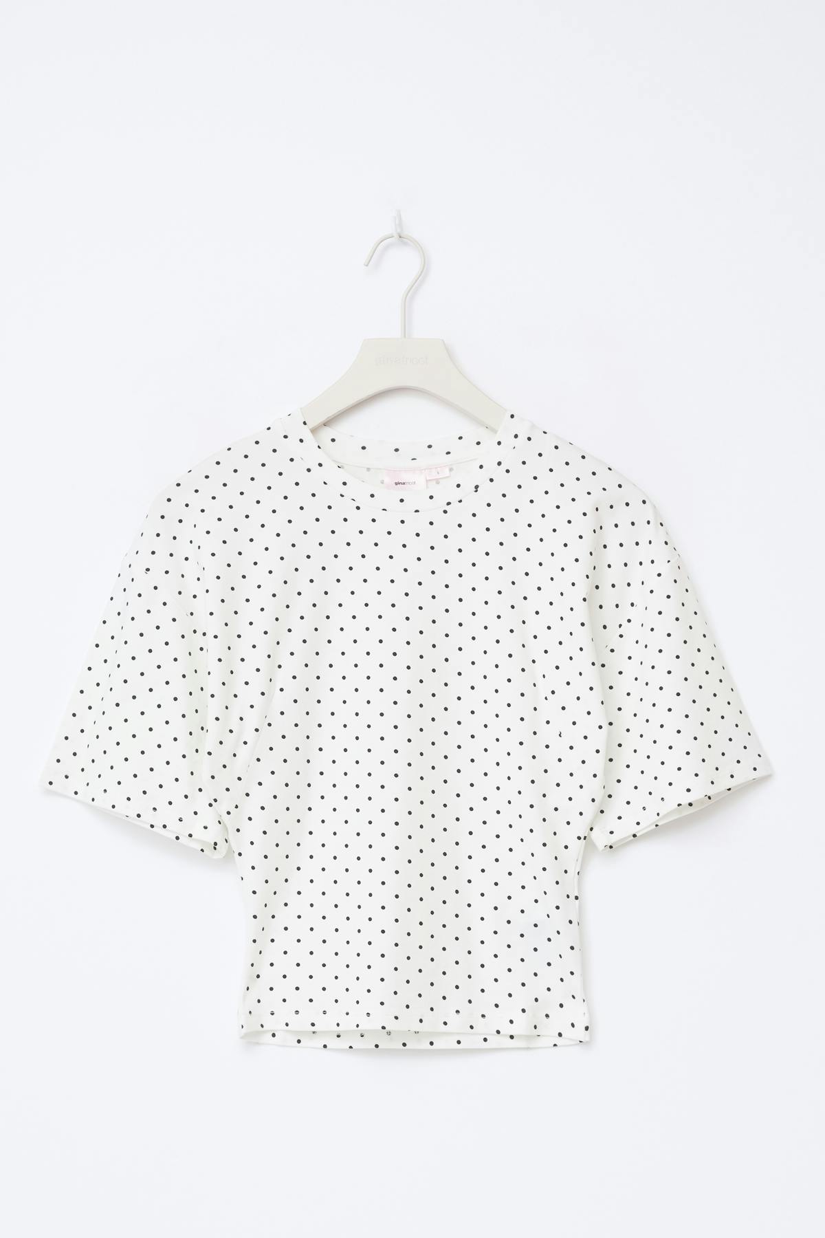 14+ fitted tee - Offwhite/dot