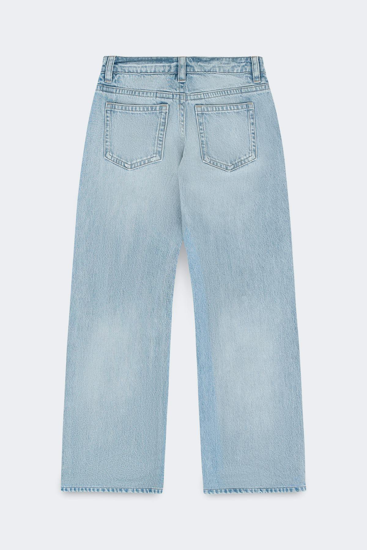 Rebel low wide petite jeans - Bleu clair