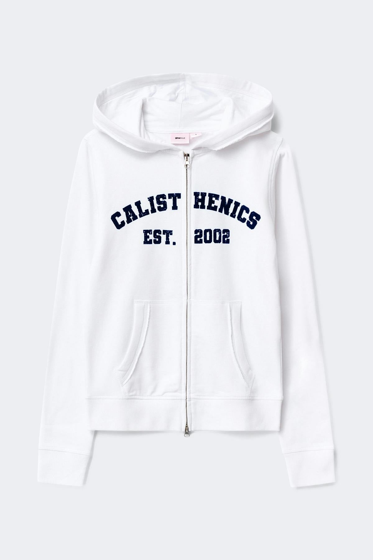 14+ 2 way zip hoodie - White/print