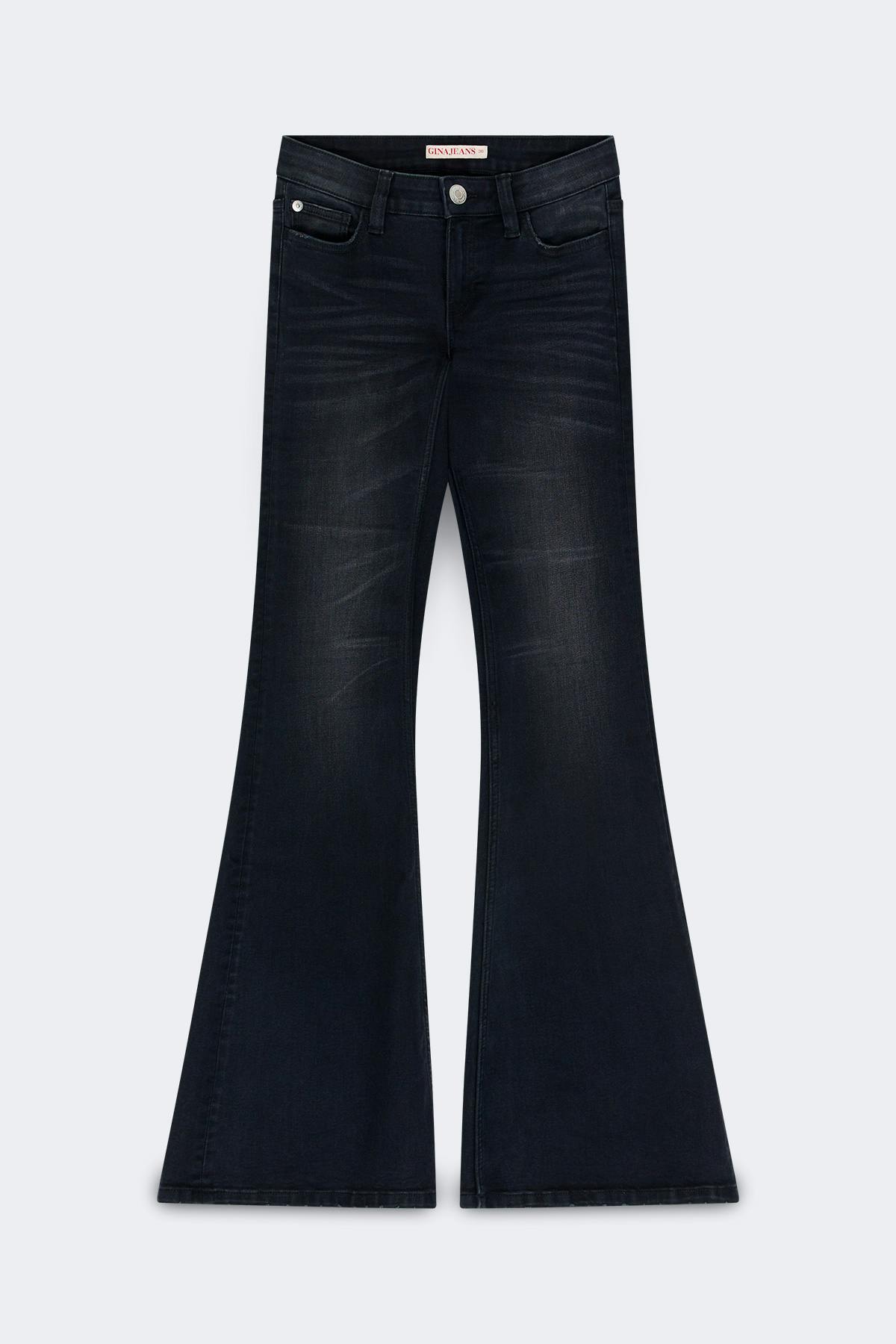 Glow low flare petite jeans - Offblack