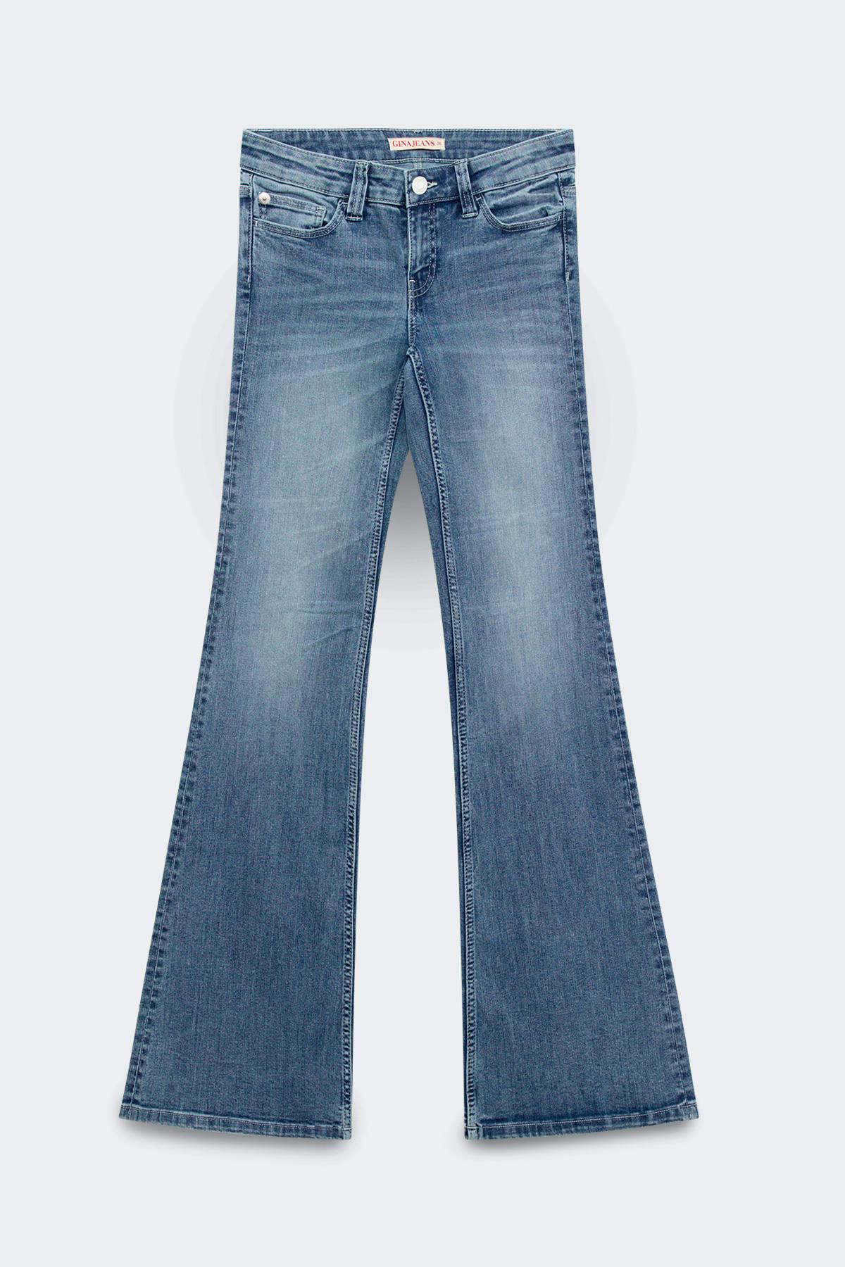Glow low flare petite jeans - Offblack
