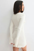 Flower knitted dress - Blanc cassé