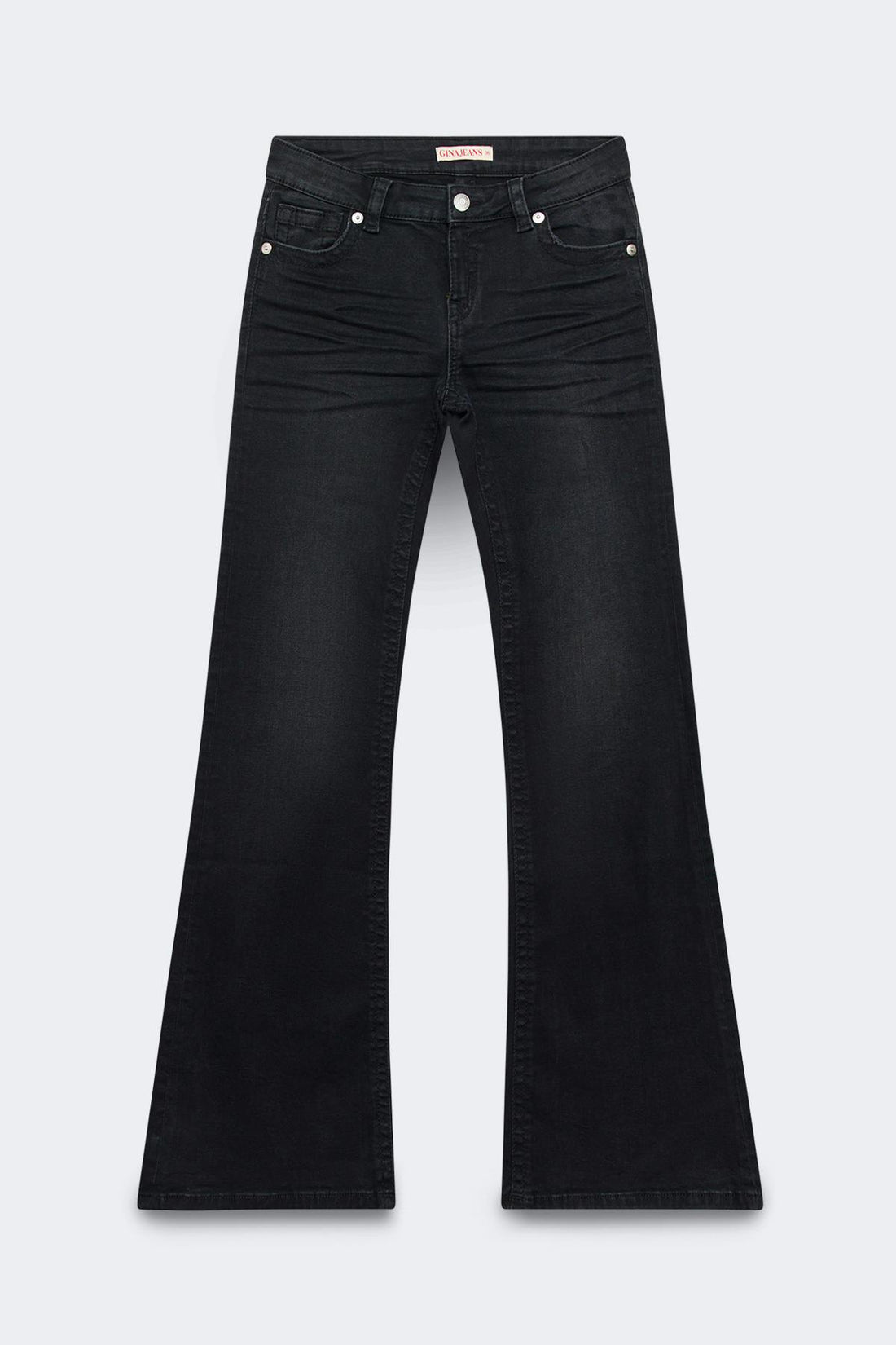Glow rise flare petite jeans - Noir