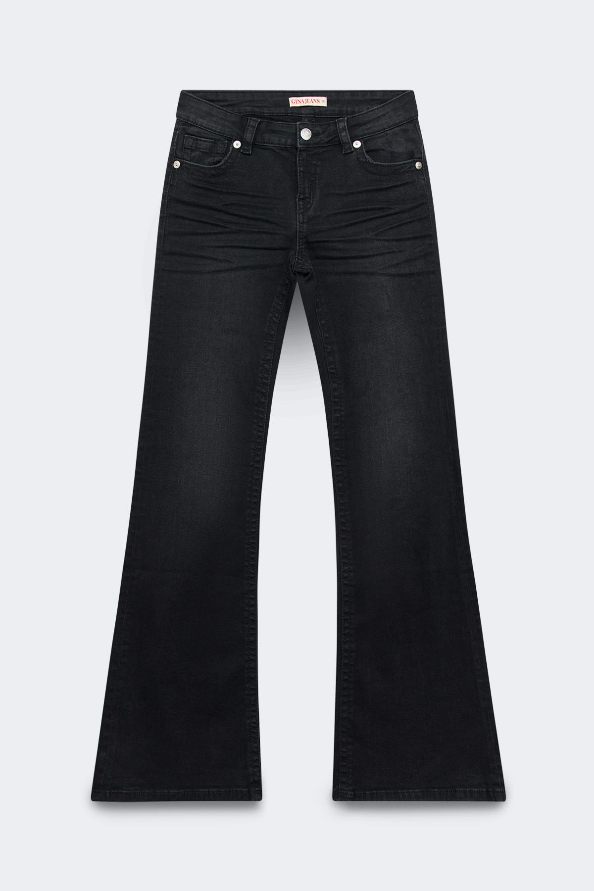 Glow rise flare tall jeans - Noir