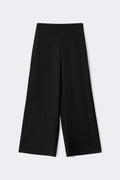Glow straight satin trousers - Noir