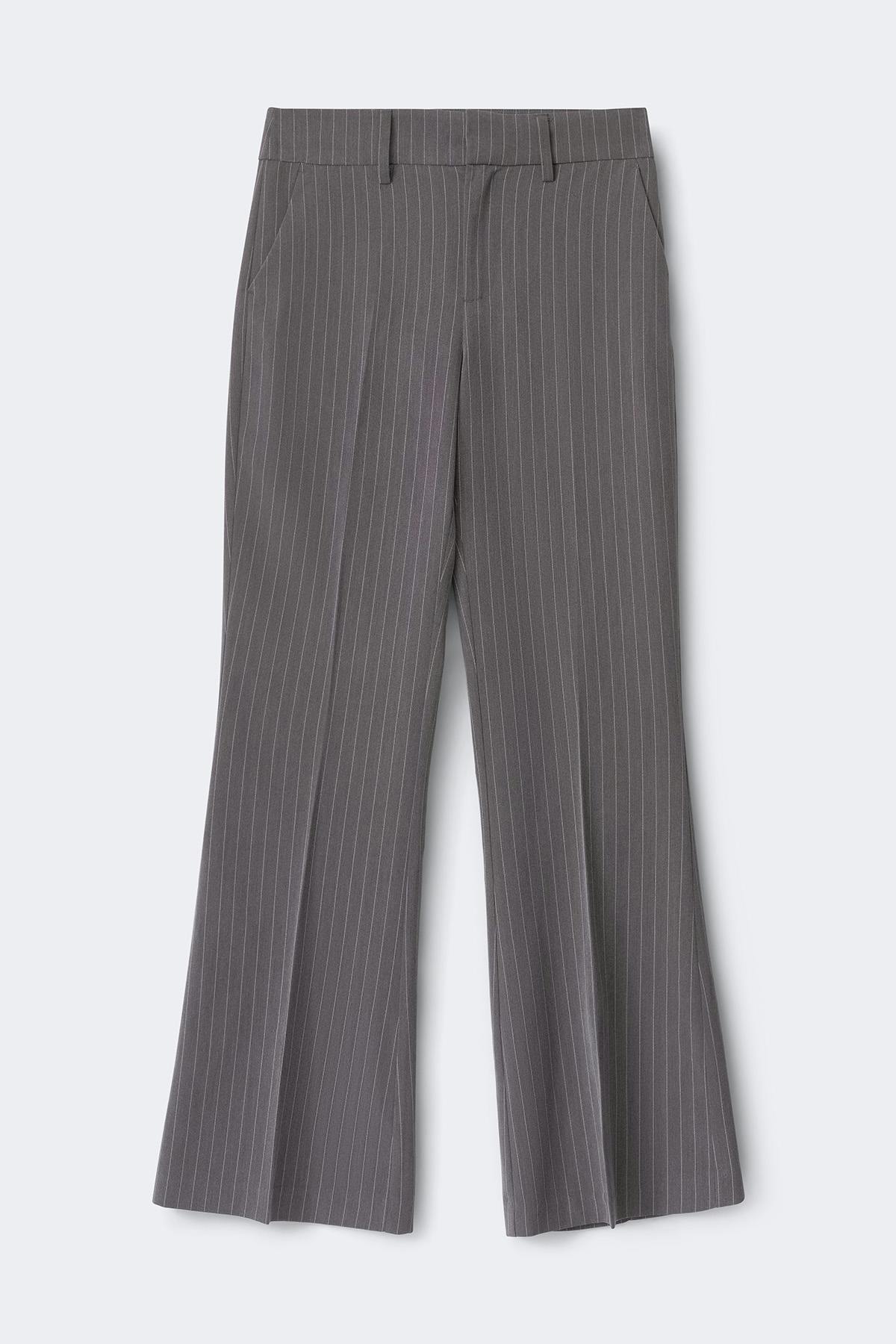 Iconic relaxed bootcut trouser - Grey stripe