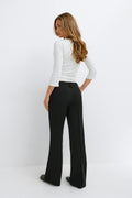 Iconic relaxed bootcut trouser - Noir