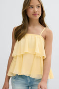 Y strap frill top - Flan