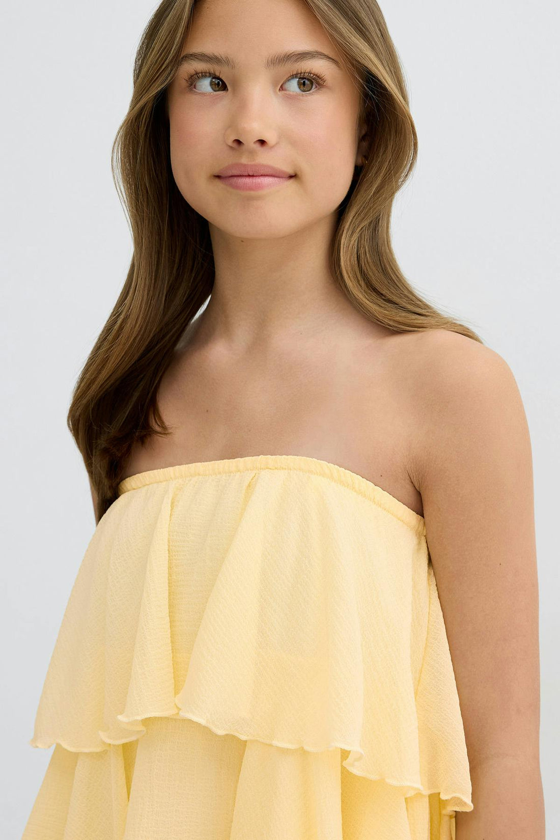 Y strap frill top - Flan
