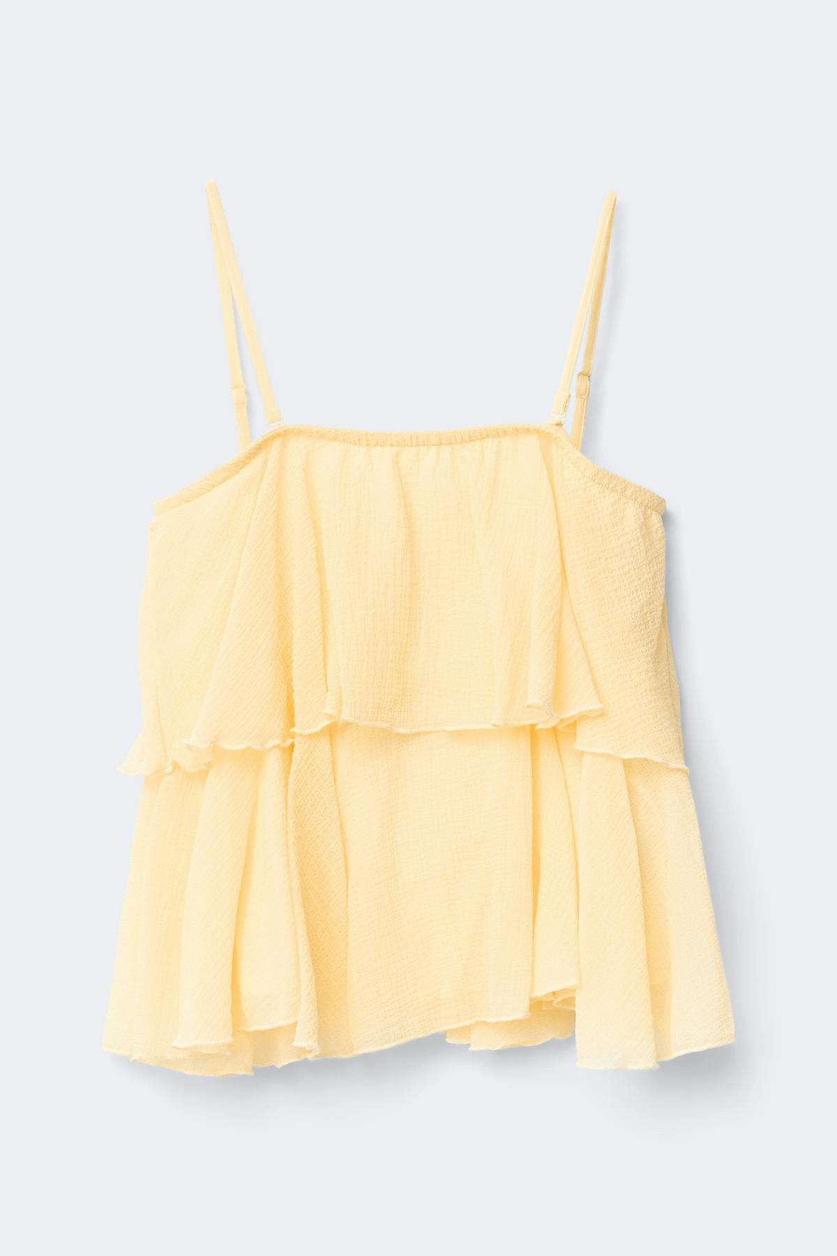 Y strap frill top - Flan