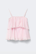 Y strap frill top - Ballet slipper