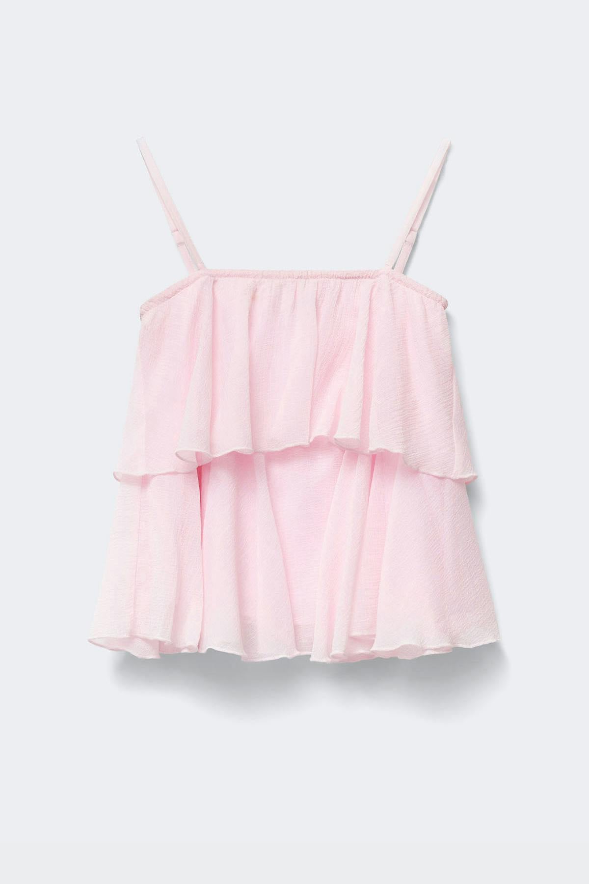 Y strap frill top - Ballet slipper