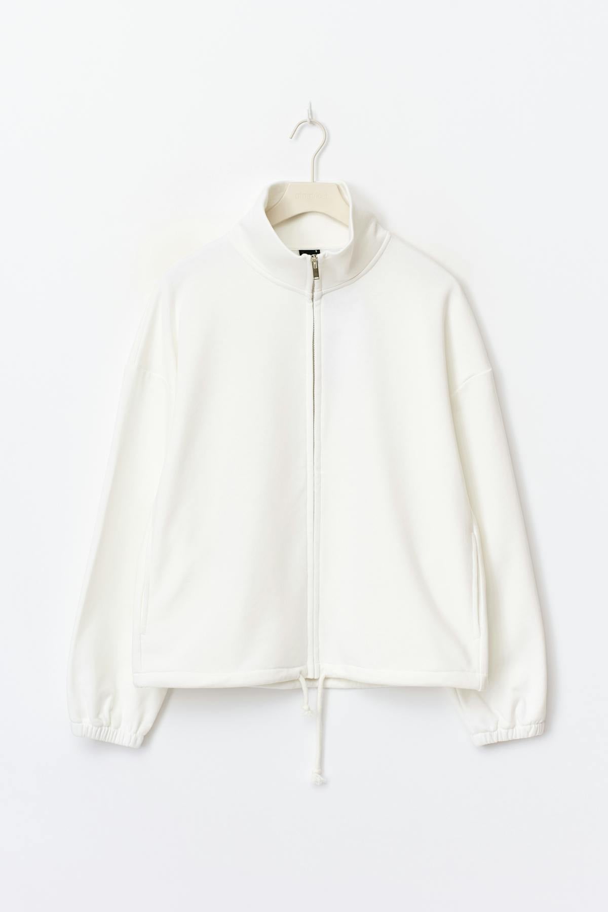 Soft sport zip sweater - Blanc cassé