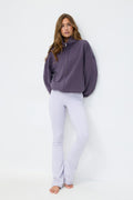 Soft sport zip sweater - Dusty blue