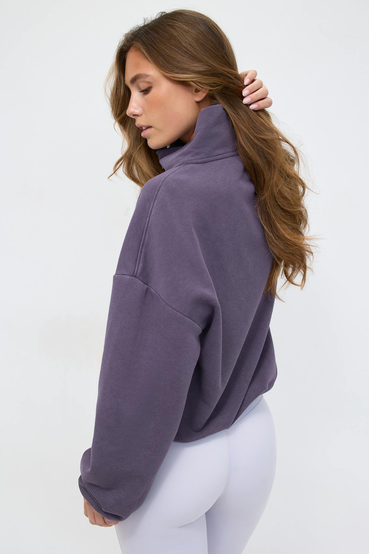 Soft sport zip sweater - Dusty blue