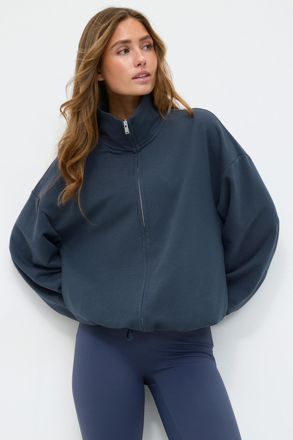 Soft sport zip sweater - Blanc cassé