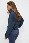 Soft sport zip sweater - Blanc cassé
