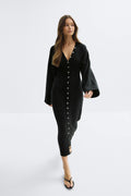Fitted knitted dress - Noir