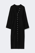 Fitted knitted dress - Noir