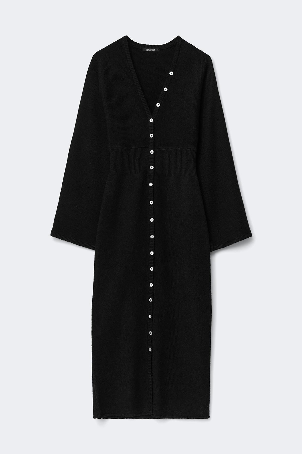 Fitted knitted dress - Noir
