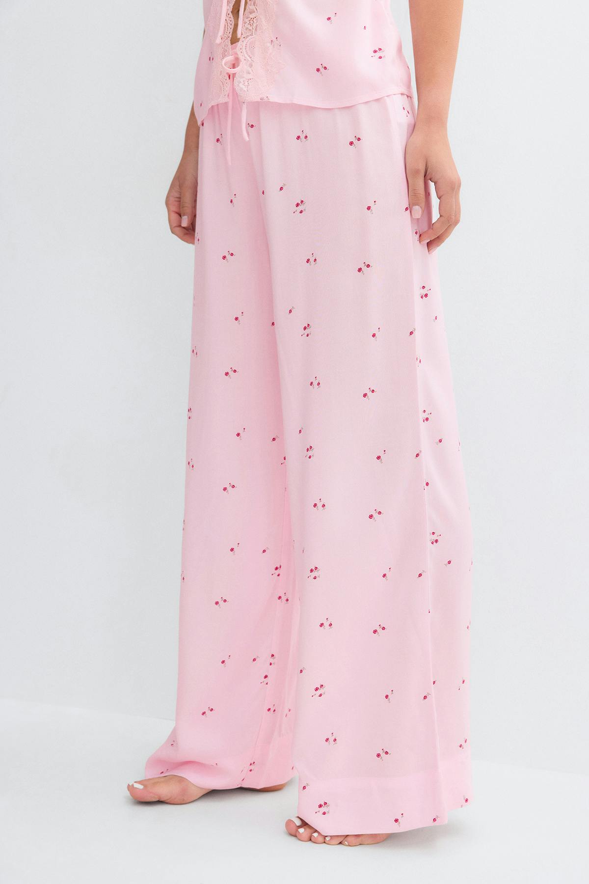 Loungewear trousers - Mini flower aop