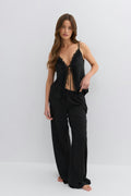 Lace loungewear singlet - Noir