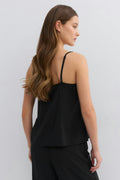 Lace loungewear singlet - Noir