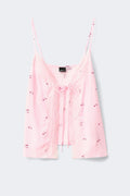 Lace loungewear singlet - Mini flower aop