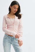 14+ 2 in 1 lace rib cardigan - Navy blazer