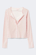 14+ 2 in 1 lace rib cardigan - Ballet slipper