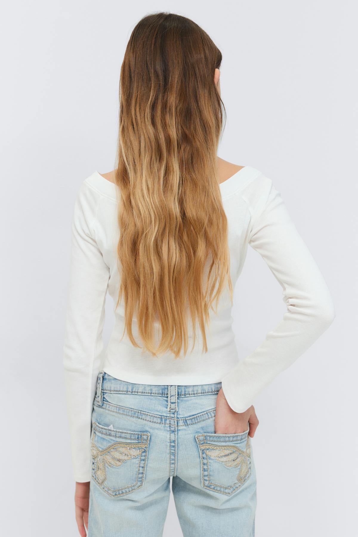 Y long sleeve top - Blanc cassé
