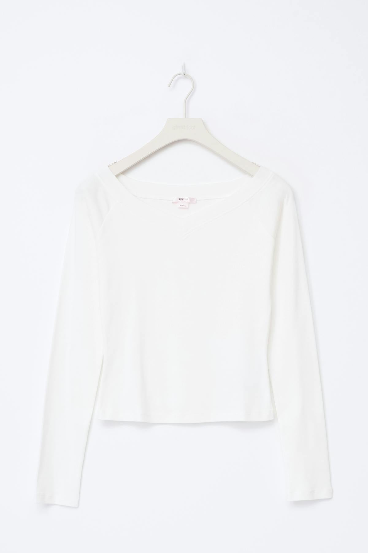 Y long sleeve top - Blanc cassé
