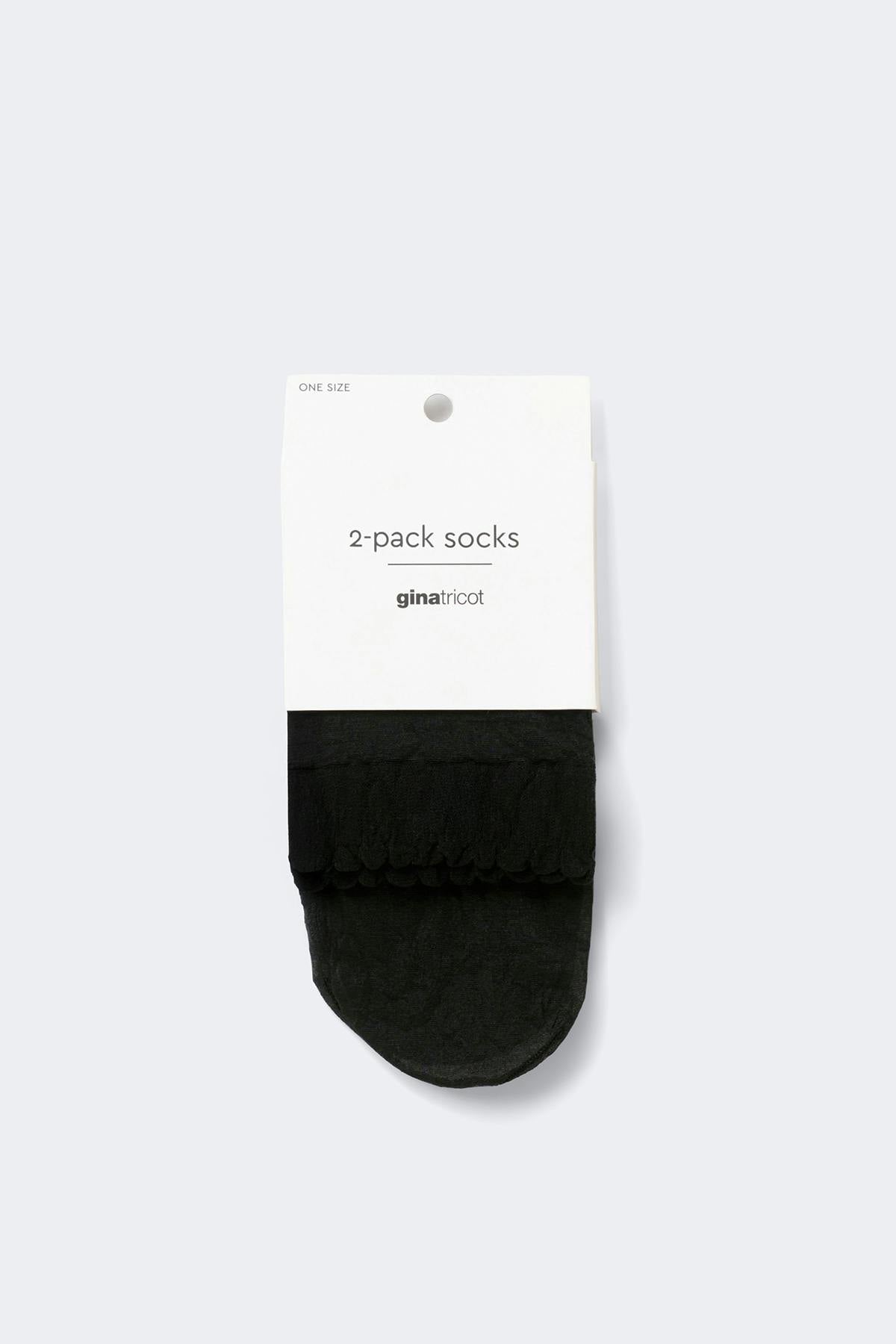 2 - pack dotted socks - Black/white