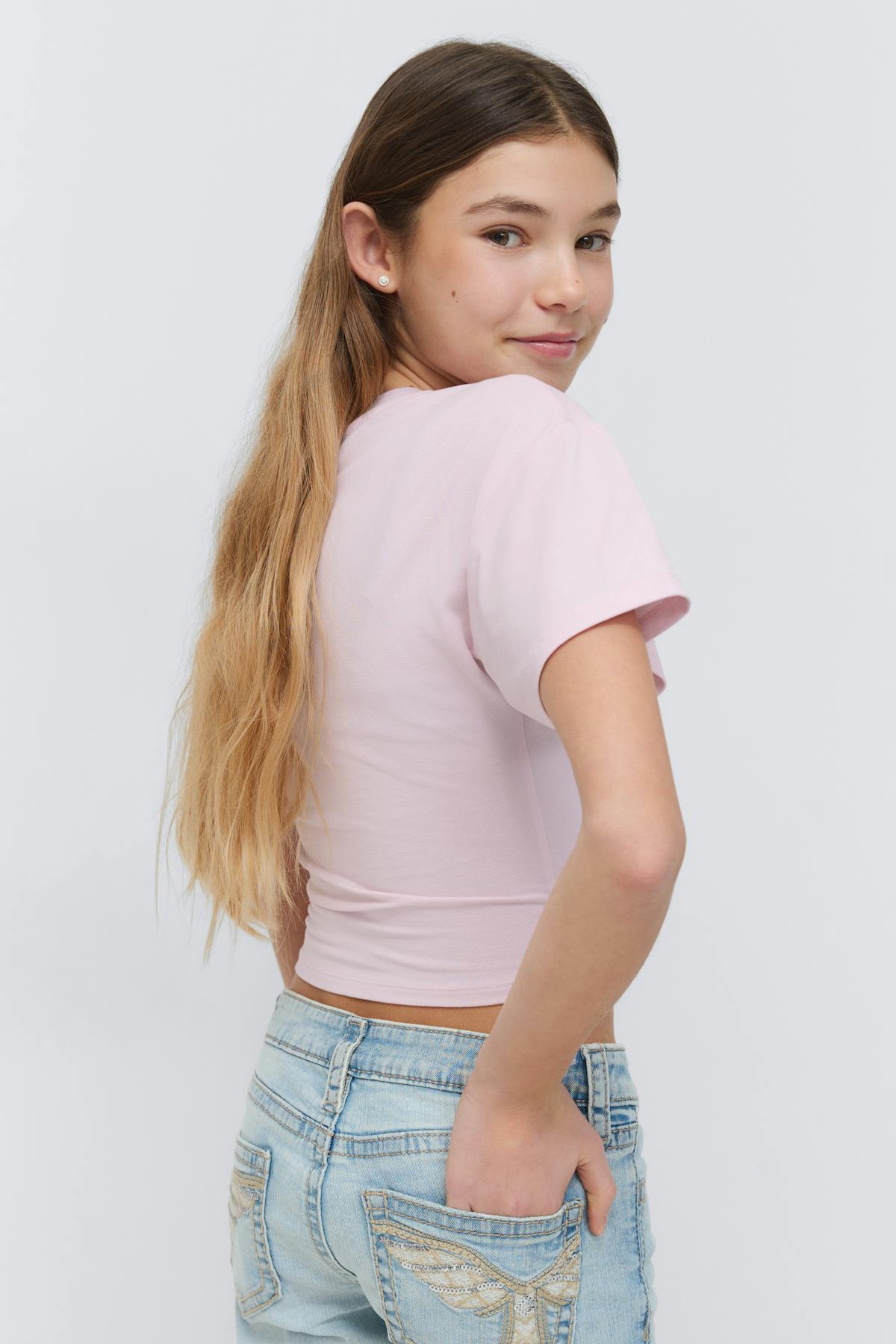 Y fitted tee - Ballet slipper