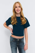 Y fitted tee - Navy blazer