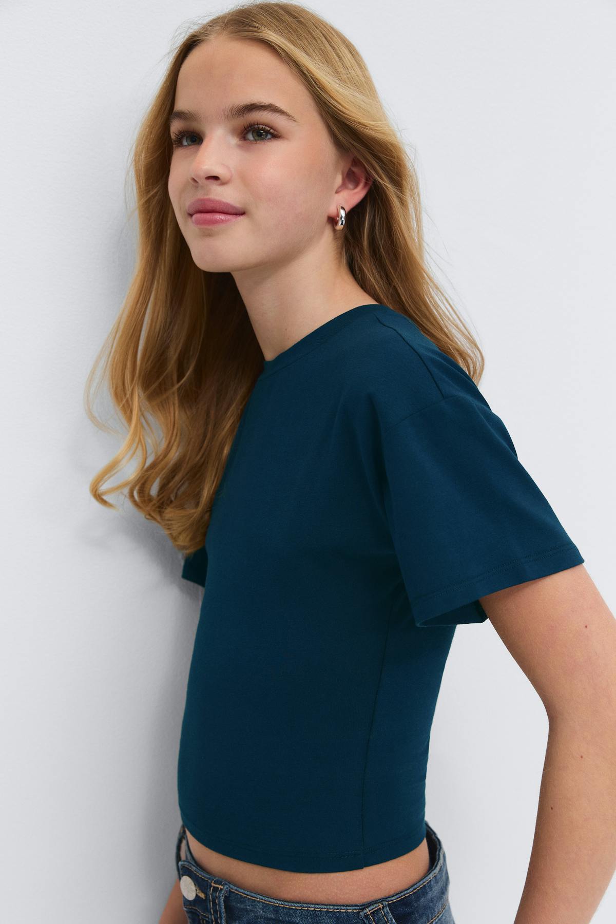 Y fitted tee - Navy blazer