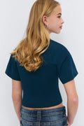 Y fitted tee - Navy blazer