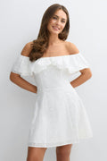 14+ off shoulder dress - Blanc