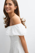 14+ off shoulder dress - Blanc