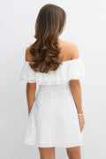 14+ off shoulder dress - Blanc